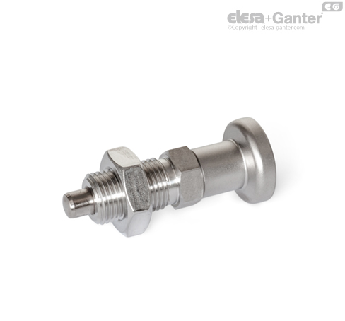 GN 818-BKN Stainless Steel-Indexing plungers without rest position